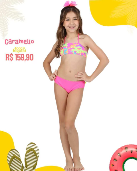 Biquini Faixinha Est Oceano Camuflado Siri Kids - comprar online