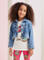 Jaqueta Jeans Strass de Coração Momi - comprar online