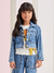 Jaqueta Jeans Strass de Coração Momi - Caramello Moda Infantil e Adolescente