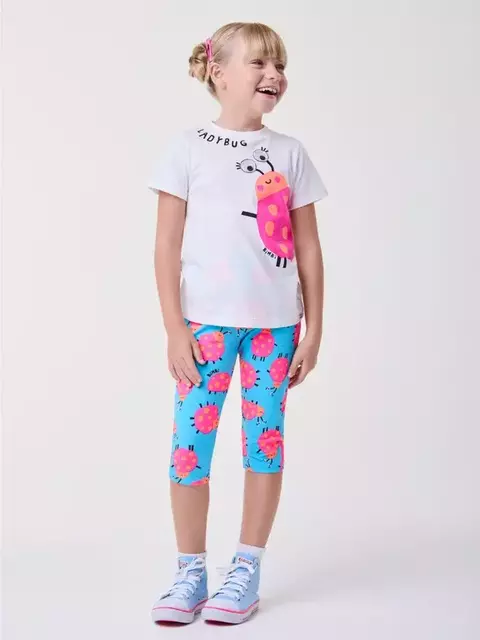 Conjunto Legging Azul e Blusa Joaninhas - comprar online