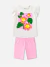 Conjunto Legging Rosa e Blusa Flores Neon na internet