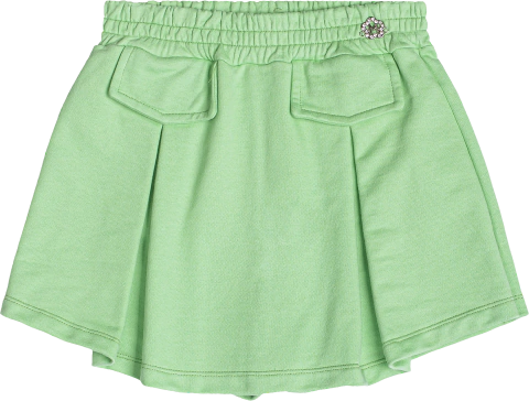 Short Saia Pregas e Lapela Momi