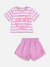 Conjunto Short e Blusa Listrada Corações - comprar online