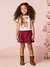 Conjunto Saia Suede e Blusa Ursinho com Bandana Momi