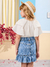 Blusa com Babados Animê - Caramello Moda Infantil e Adolescente