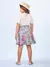Conjunto Saia Floral e Blusa Gelato com Laço Animê na internet