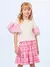 Conjunto Saia Bordada e Blusa Mangas Bordadas Animê