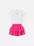 Conjunto Infantil com Saia de Babados Pink na internet