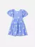 Vestido Azul com Margaridas Bordadas na internet