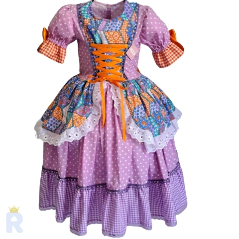 Vestido Festa Junina Infantil Daniela