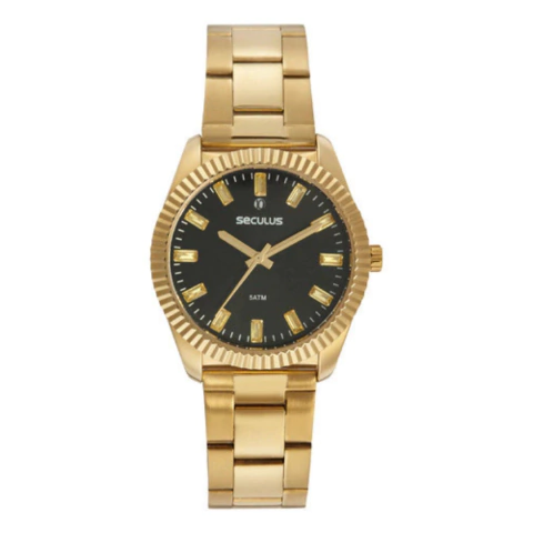 Relógio Casual Dourado Seculus 44150LPSVDS2 - comprar online