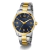 Relógio Guess Masculino Gw0965g4 Bicolor Fundo Azul Casual - Prateado - Dourado - Azul - comprar online