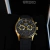 Relógio Seiko Cronógrafo Masculino Ssb446b1 P1px Correia Preto Bisel Dourado Fundo Preto - loja online