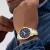 Relógio Guess Masculino Gw0965g4 Bicolor Fundo Azul Casual - Prateado - Dourado - Azul - Relojoaria Helen