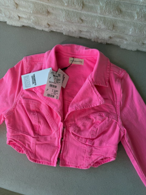 JAQUETA SARJA ROSA