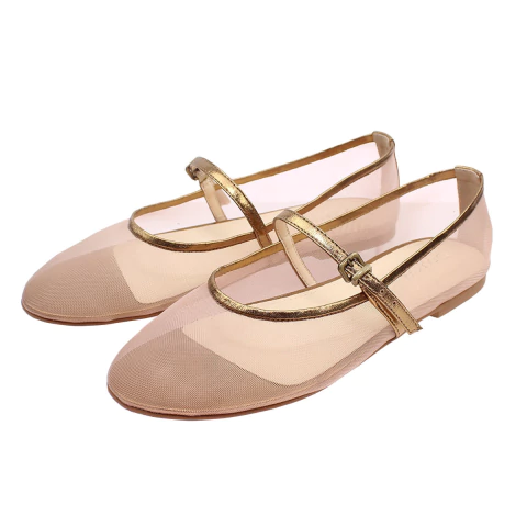 Sapatilha Boneca Tela Bronze - comprar online