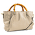 Bolsa Couro Off White Alça Bambu - comprar online