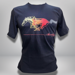 Camiseta Preta Mustang Degradê - comprar online