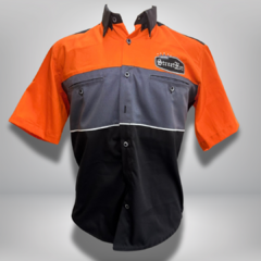 Camisa Preta tricolor Motorbike M. Curta - comprar online