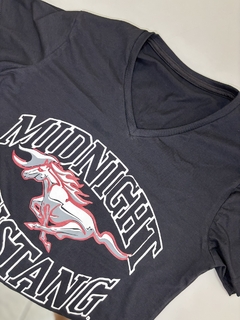 Camiseta Preta Mustang Feminina - Street Hot