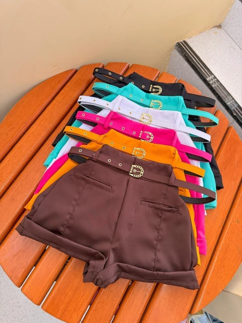 Short Social com Cinto Incluso e Zíper na Lateral REF: 213