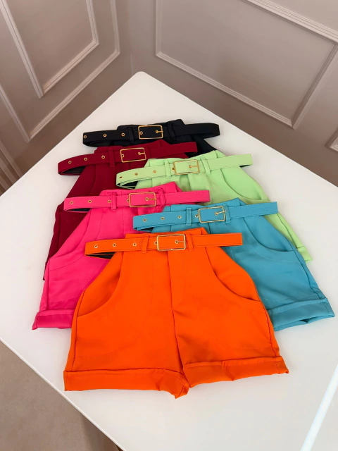 Short Feminino com Design Acinturado e Cinto REF: 1470 - comprar online