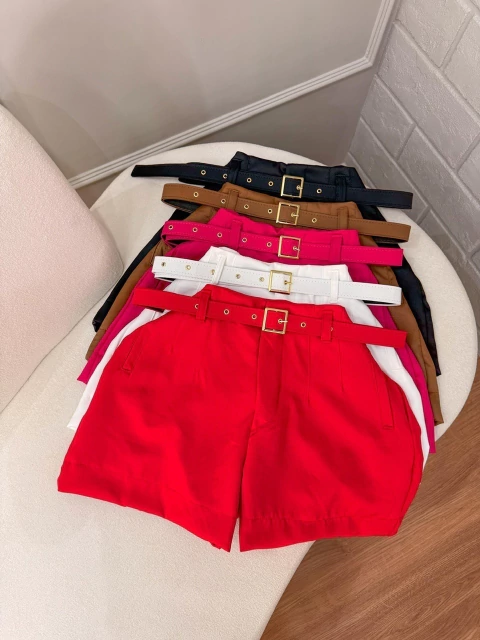 Short Social com Cinto Incluso e Zíper na Lateral REF: 218