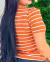 Ref 0984 - Blusa Canelada Feminina - Manga princesa - Gola alta - loja online