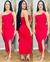 Ref 1384 - Vestido Canelado Nula Manga