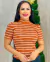 Ref 0984 - Blusa Canelada Feminina - Manga princesa - Gola alta - Jessi Store Am