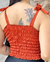 Ref 033 - Cropped Lastex Isis - Amarração na alça - Jessi Store Am