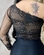 Ref 045 - Cropped Renda - Manga tule - De um ombro só - Com bojo - Jessi Store Am
