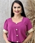 Ref 052 - Blusa Social Feminina em Duna - Botões envelopados na frente - comprar online