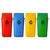 Kit 4 Lixeiras Para Coleta Seletiva 60 Litros