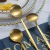 Cucharas Doradas x6 Para Postres Café y Té Decorativas