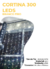 Cor branca frio 300 leds, fio transparente, material de led, potência de 45 watts e conector macho e fêmea