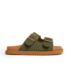 SANDALIA SLIDE HEBILLA VERDE - comprar online