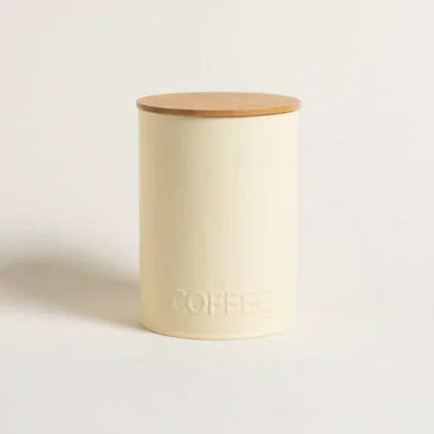 Frasco redondo tapa bambú coffee