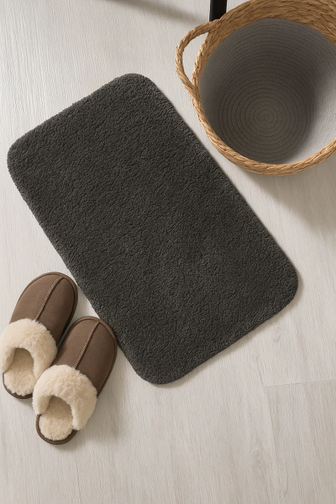 Alfombra de baño Premium soft Gris oscuro Antideslizante