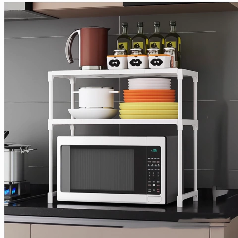 Estante desmontable 1 y 2 Pisos Microondas Blanco - comprar online