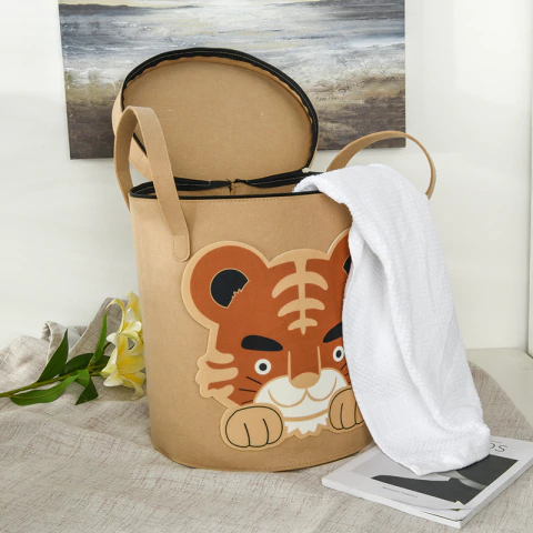 Cesto con Tapa y Cierre Animales Tigre - comprar online