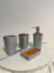 Set de Baño Plastico 4 Piezas Gris en internet