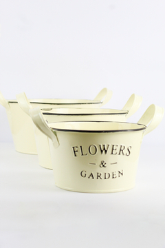 Balde De Zinc Flowers - tienda online