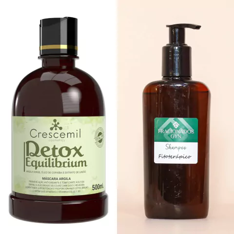 Shampoo Detox Equilibrium Crescemil Personalizado Fitoterápico