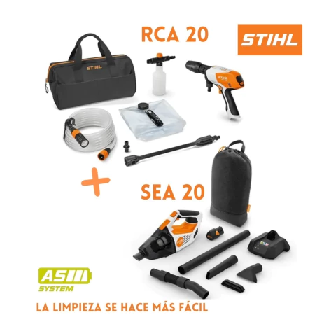 Kit Hidrolavadora STIHL RCA 20 + Aspiradora SEA 20