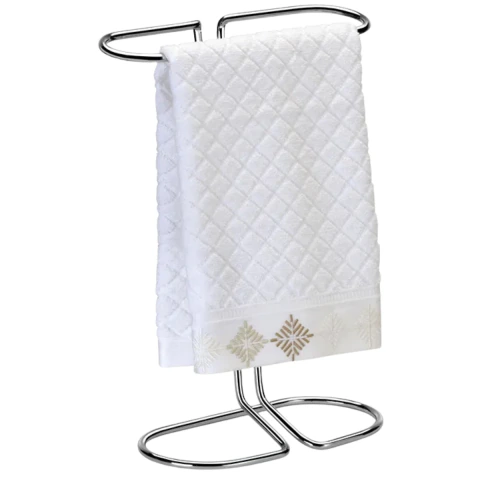 Porta Toalha Cromado Em Aço Para Lavabo Linha Premium Arthi