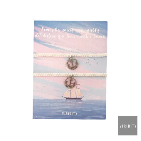 Pulseras anclas redondas