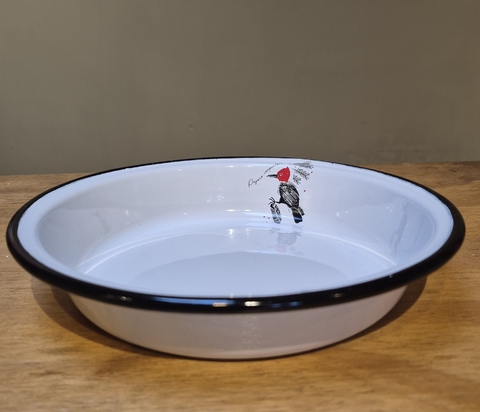 Plato de metal enlozado - Pájaro Carpintero Patagónico - comprar online
