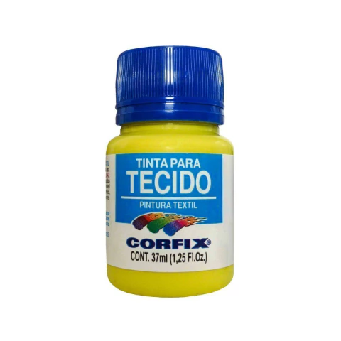 Tinta para Tecido Fosca Corfix 302 Amarelo Limao 37ml