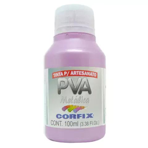 Tinta PVA Metalica Corfix 343 Rosa Ciclame 100ml